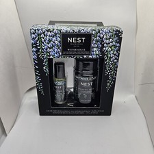 Nib Nest Fragrance Wisteria Blue Parfum Roller Ball And Bath Bubbles 2 Pc Gift