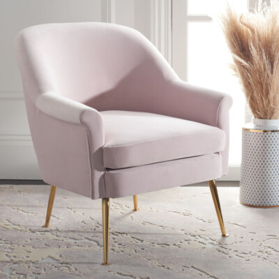 SAFAVIEH Rodrik Accent Chair Light Pink