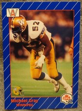 1991 AW Sports CFL Football Card #103 Michael Gray - Oregon alumni