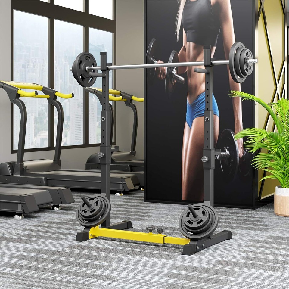 Adjustable Squat Rack Bench Press Rack Multifunction Barbell Stand Rack ...