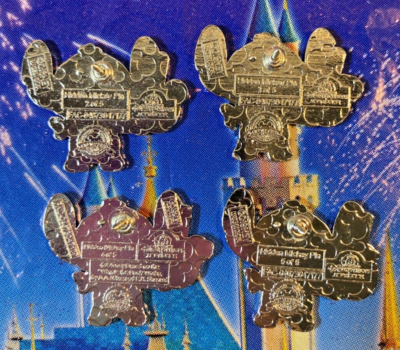 🍎 Stitch Caramel Apple Hidden Mickey 4 Pin Lot Disney Stitch 4