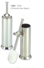 Gatco Metal Toilet Bowl brush Canister Polished Chrome 1484