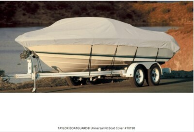 TAYLOR MADE 70190 TRAILERABLE TOURNAMENT STYLE BASS COVER 17'-19' GREY BOAT