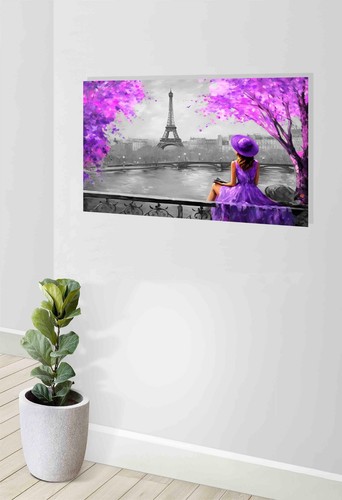 Alone Blissful in Paris Canvas Prints Romantic Wall Art Pictures Black and White - Picture 54 of 68
