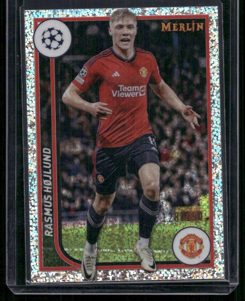 2024 Topps Merlin Rasmus Hojlund Speckle Refractor 150