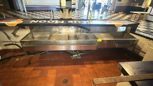 10' ft Under Bar Commercial Sink from Golden Gate Fields Horse Racing Track.