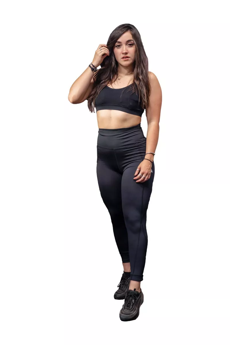 Ladies Activewear Black Leggings High Waisted Full Length Yoga Gym Pants  Women's