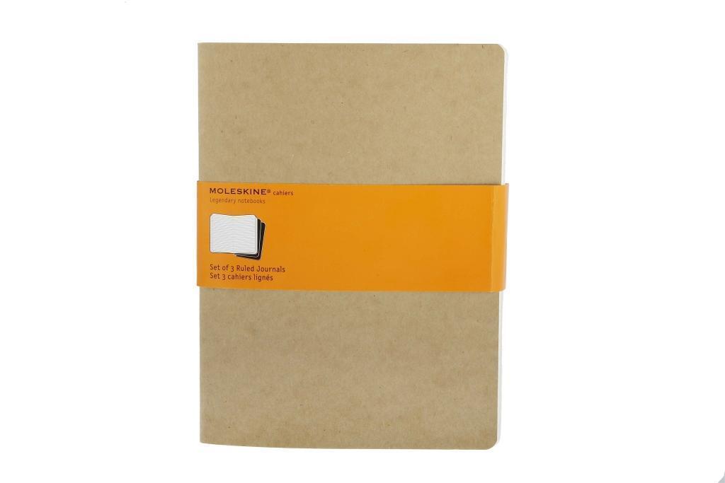 Thumbnail - Moleskine Cahier Extra Large Liniert Packpapierbraun. 3er Pack |