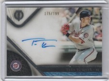 2017 Topps Tribute Baseball Autograph TREA TURNER Blue Auto /199 #TA-TT