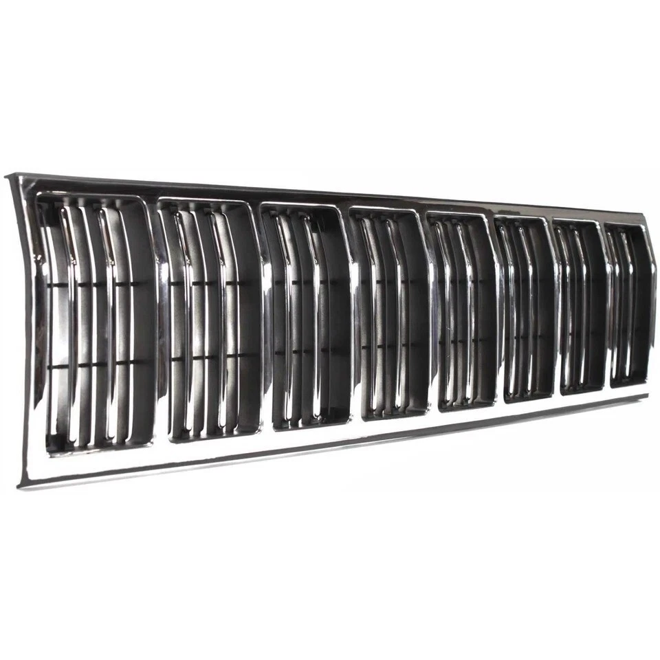 NEW FRONT GRILLE BLACK AND CHROME PLASTIC FOR 1986-1991 JEEP COMANCHE CH1200125 - Image 3 of 4