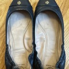 Tory Burch Ballet Flats Black Small Gold Logo Shoes Size 9 — photo 5