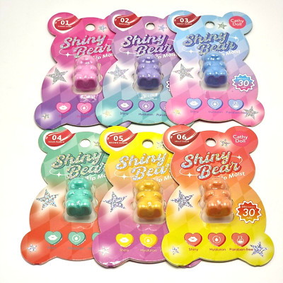 Lip Moist Cathy Doll Shiny Bear Cute Healthy Lips Hyaluronic Moisturized 1.1g x6