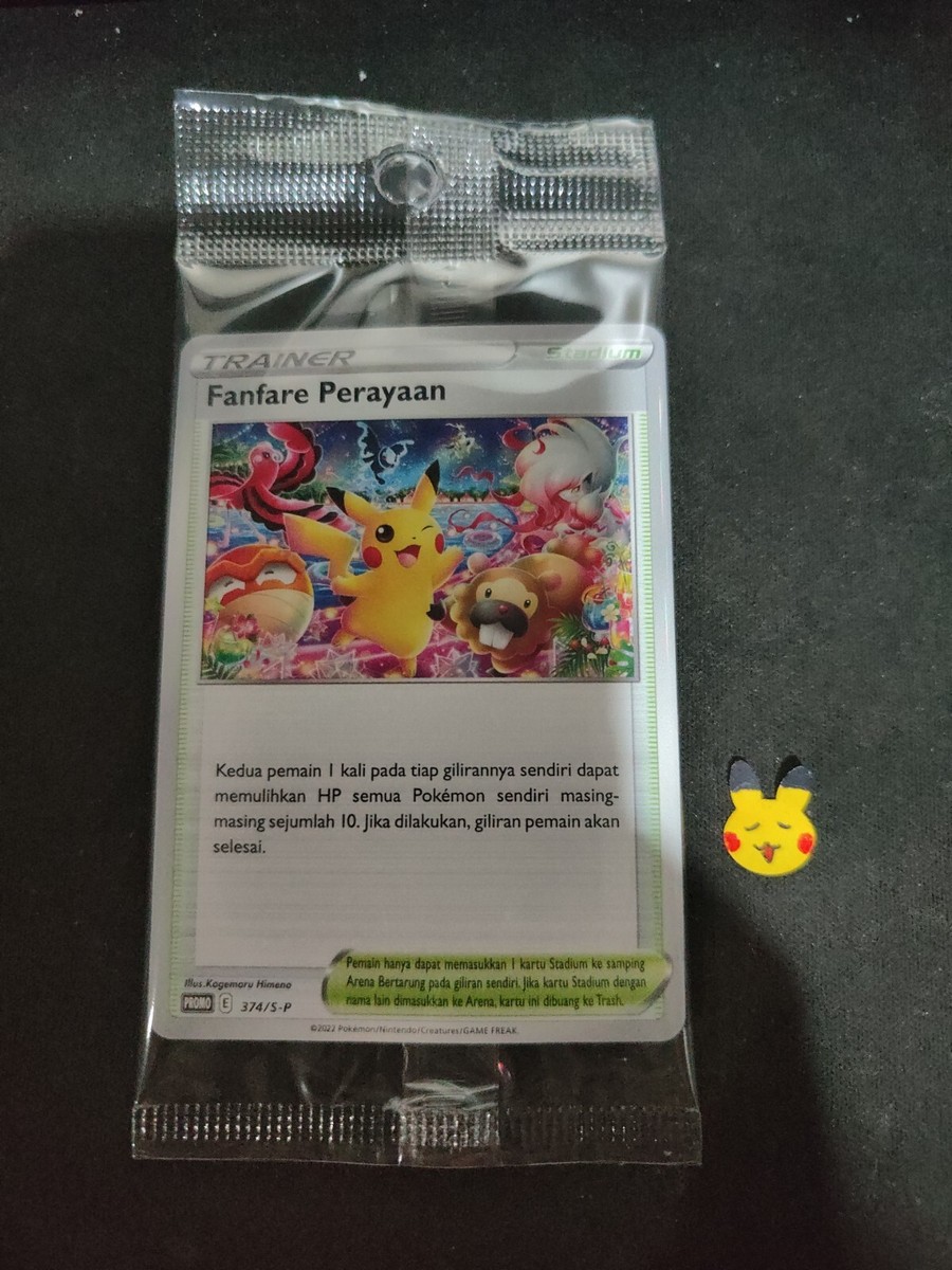 Pokemon Card Fanfare Perayaan Promo 374/S-P Indonesia Promo Sealed