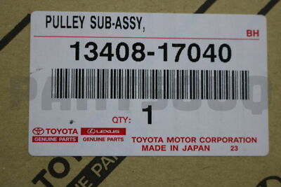 イチエー 1340817020 Genuine Toyota PULLEY, CRANKSHAFT 13408-17020 | eBay
