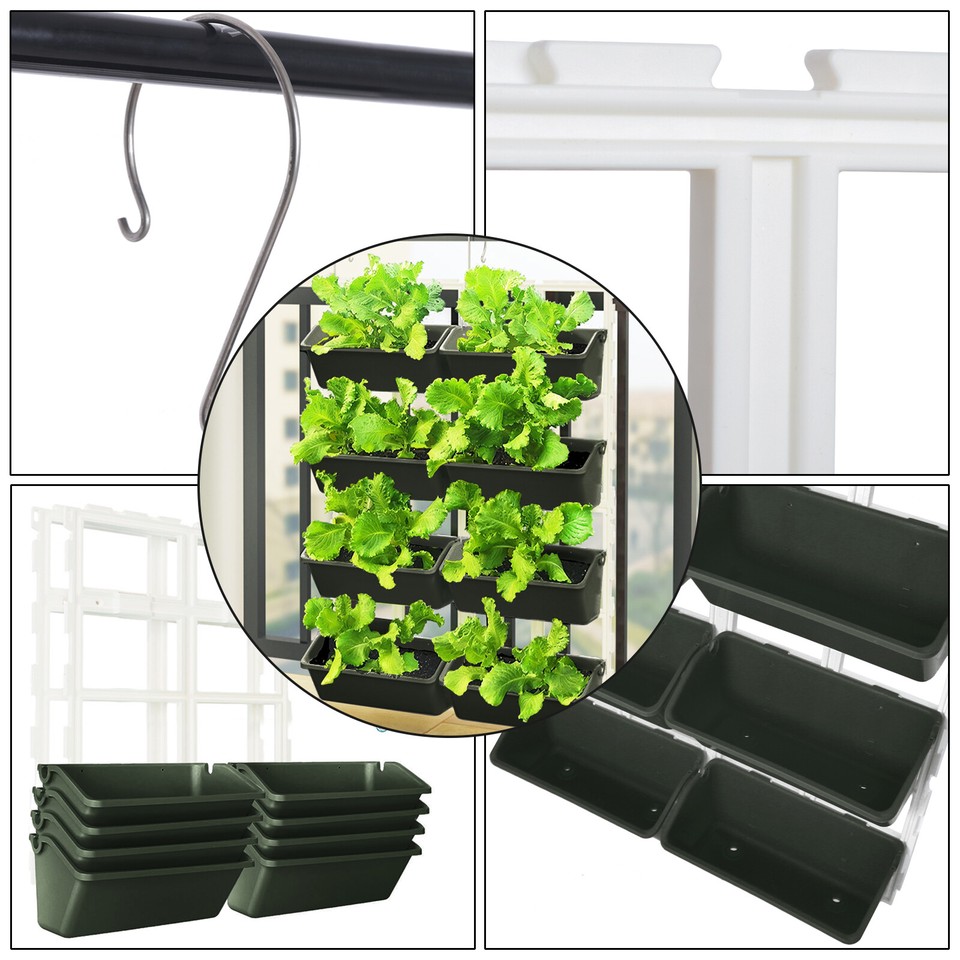 8 Pockets Planting Grow Bag/Vertical Planter Flower Garden Supplies