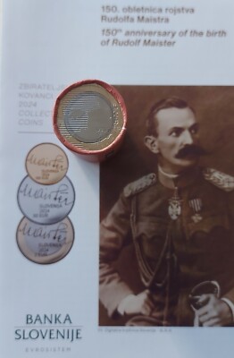 SLOVENIA SLOWENIEN LOT 3 EURO 2024, 3 EURO 2025 and 2 EURO 2025 UNC from roll.