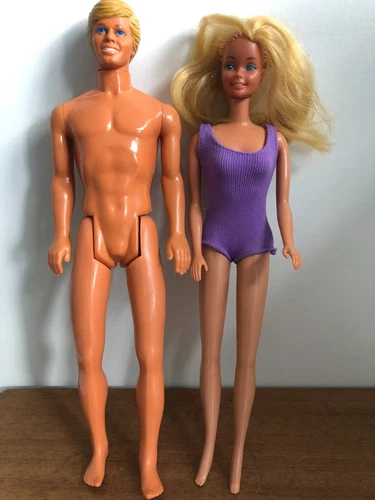 vintage 1983 Barbie KEN Sun Gold DOLL & 1978 SUN LOVIN MALIBU BARBIE suntan line