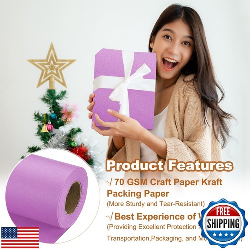 PATIKIL Wrapping Paper, 20" x 450"(37') 70 GSM Craft Paper Roll Kraft Packing - Picture 3 of 5