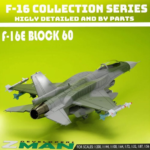 1/144 Full line of U.S. F-16 jet fighters Unpainted Assembly Model 3D Printed - Picture 4 of 7