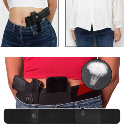 Concealed Belly Band Gun Holster Tactical Adjustable Pistol