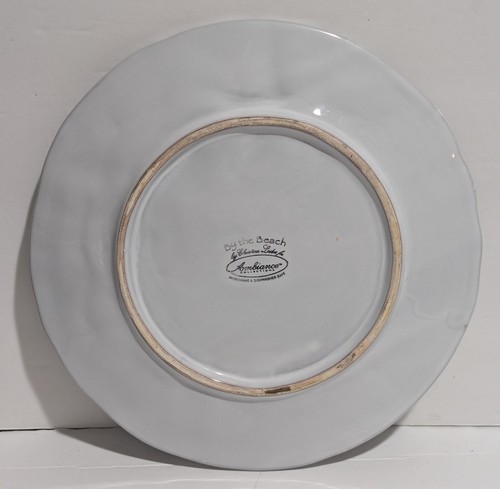 Seashells By the Beach 8.5" Figural Plate Salad Dessert Christina Ladas Ceramic - Picture 3 of 5