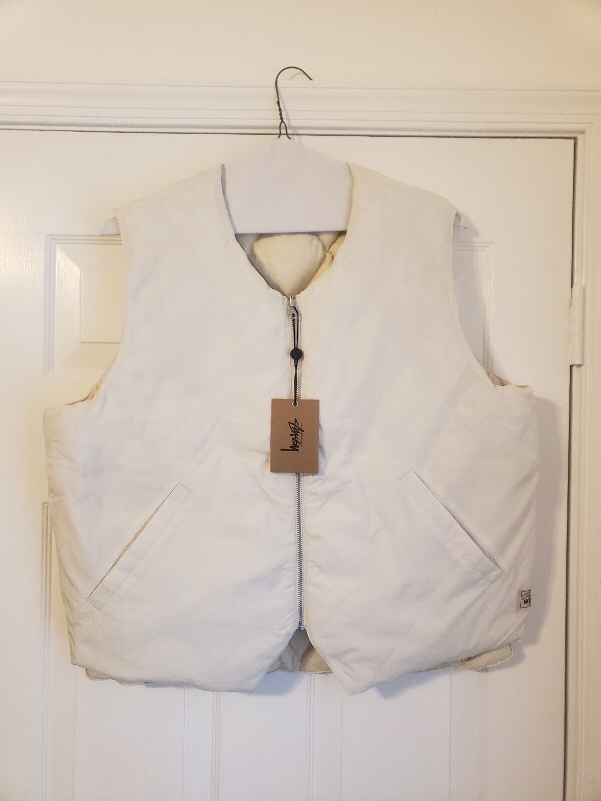 Stussy Reversible Quilted Vest, Cream, M | eBay