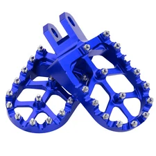 Blue Foot Pegs Dirt Bike Footrest For Suzuki RM125 RM250 DRZ400 DRZ400E/S/SM