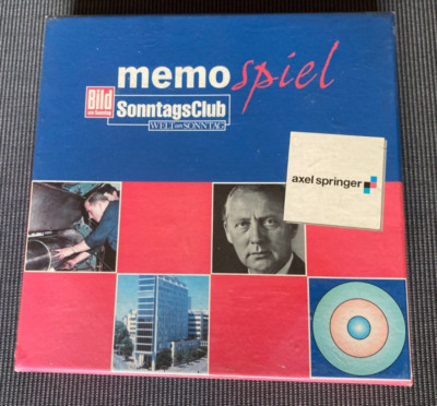 Memo Spiel des Bild Zeitung Sonntags Club, Axel Springer, OVP