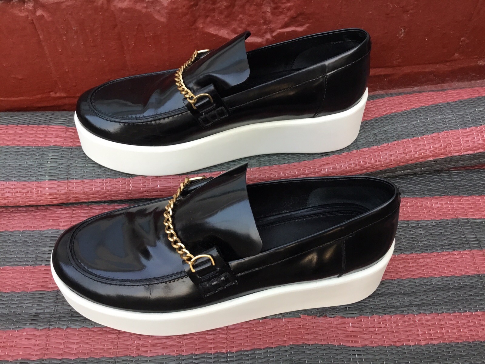 Céline Women’s Black Golden Chain Loafers RRP £555 image 10
