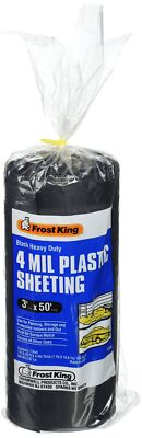 350B Polyethylen-Folie Schwarz 3' x 50' x 4 Mil
