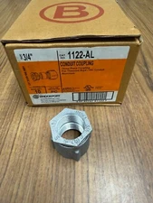 BRIDGEPORT 1122-AL 3/4" 3 PIECE ALUMINUM CONDUIT COUPLING