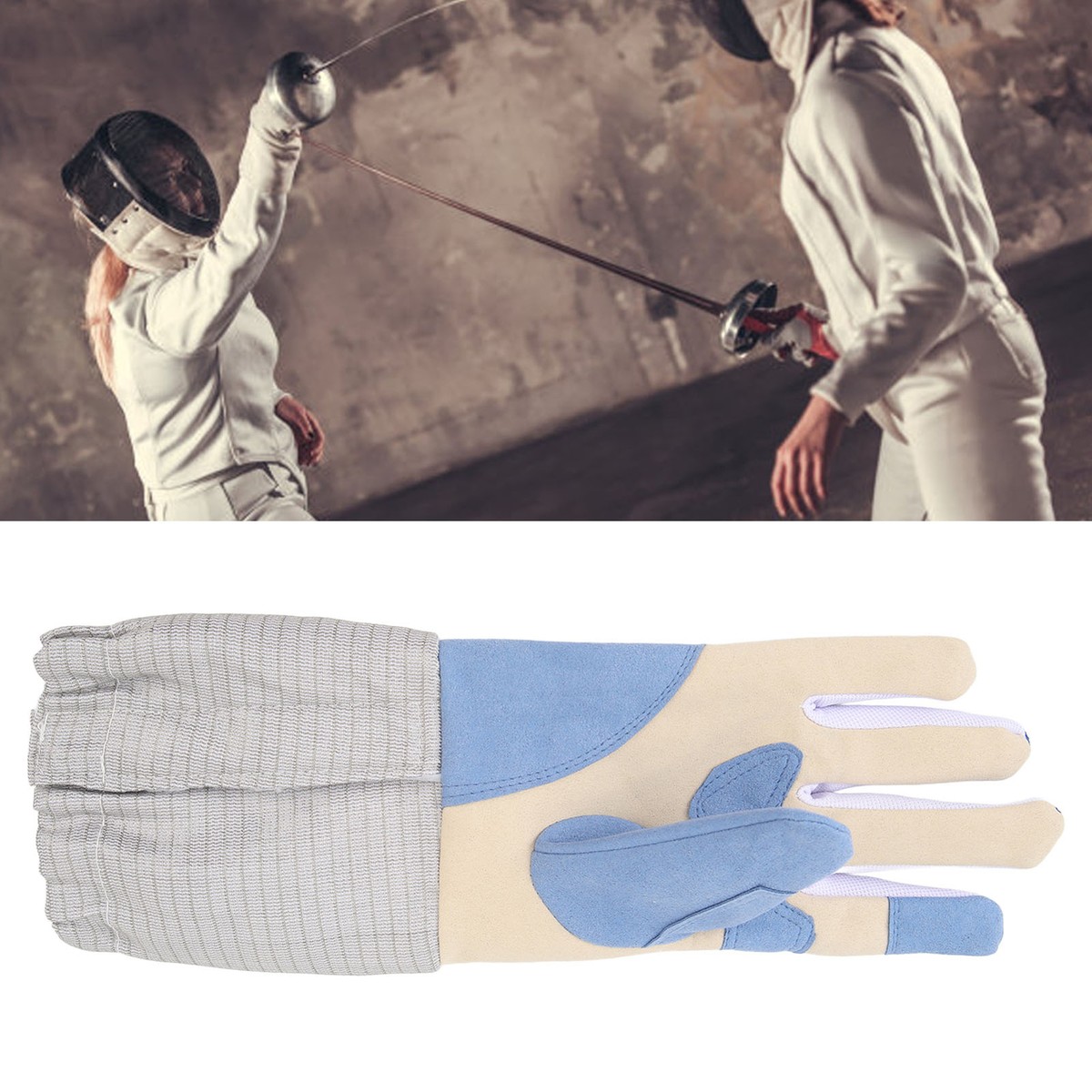 Gant D'escrime Anti-dérapant - Pour Sabre, Fleuret, épée - Tissu Tricoté Confortable, Durable - 7