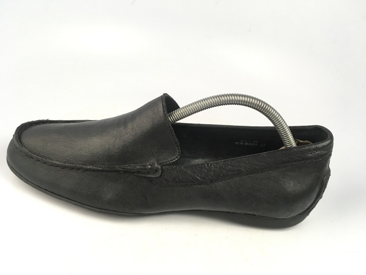 Born m3261 Men s Black Leather Driving Loafers/ Mocs Sz 8.5 