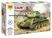 T-34/85 Soviet Mittel Tank 1:72 Kunststoff Modell Kit Zvezda