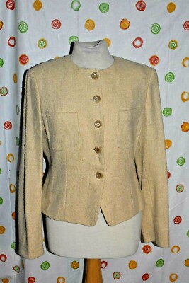 CARLISLE Women`s 10 SUNBEAM  WOOL Camel Tan BLAZER JACKET NWT $300+