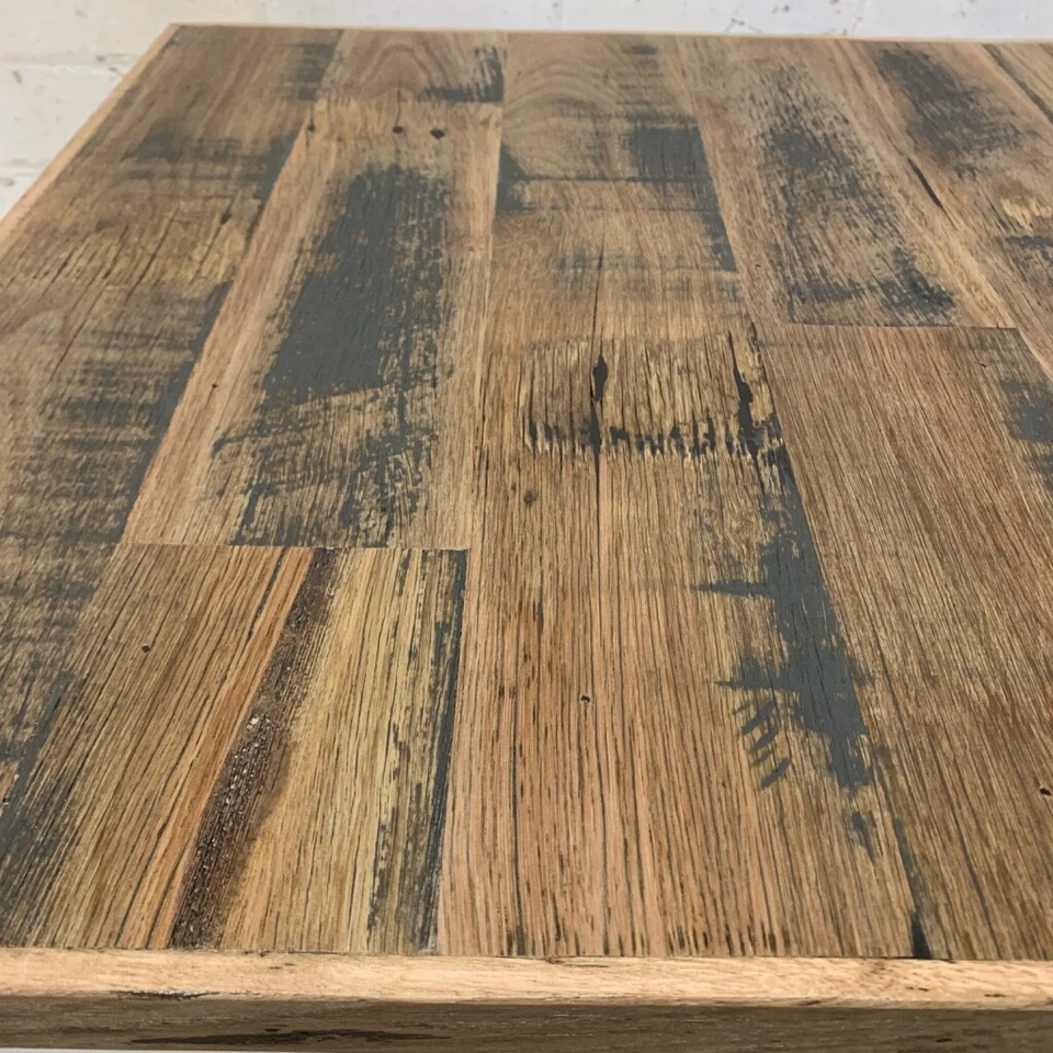 Distressed Blue Rustic Handmade Cafe Table Tops, Distressed Wood, Unique - image 3 of 4