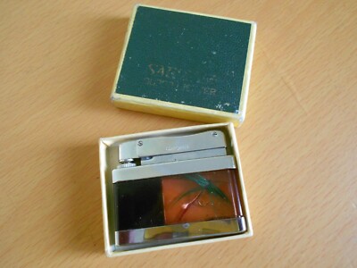 RARE PETROL CIGARETTE LIGHTER ''SAROME-LIQUID-4'' S.R.M. MFG.CO,-1950's. JAPAN
