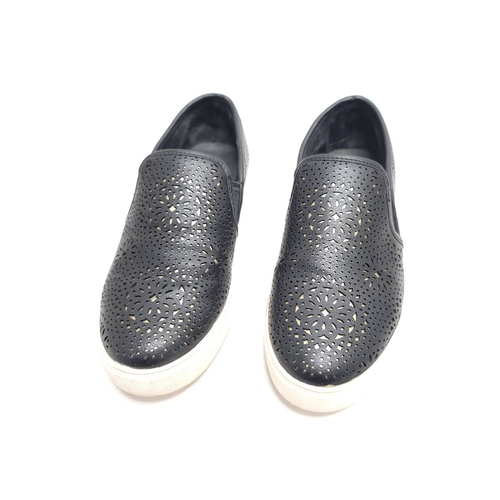 Aldo Alavyan perforierte Laser Cut Keilabsatz Slipper Turnschuhe für Damen schwarz - Bild 2 von 6