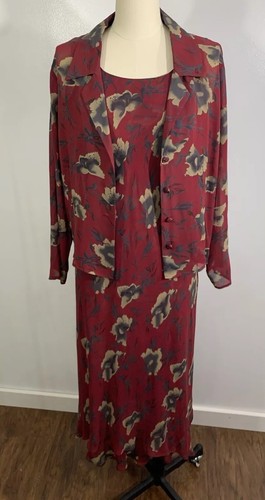Vintage Dress Silk Set 1990s Small - Picture 7 of 18