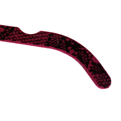 Juego de 10 perchas flocadas rosa fucsia y negro organización armario antideslizante - Imagen 5 de 5
