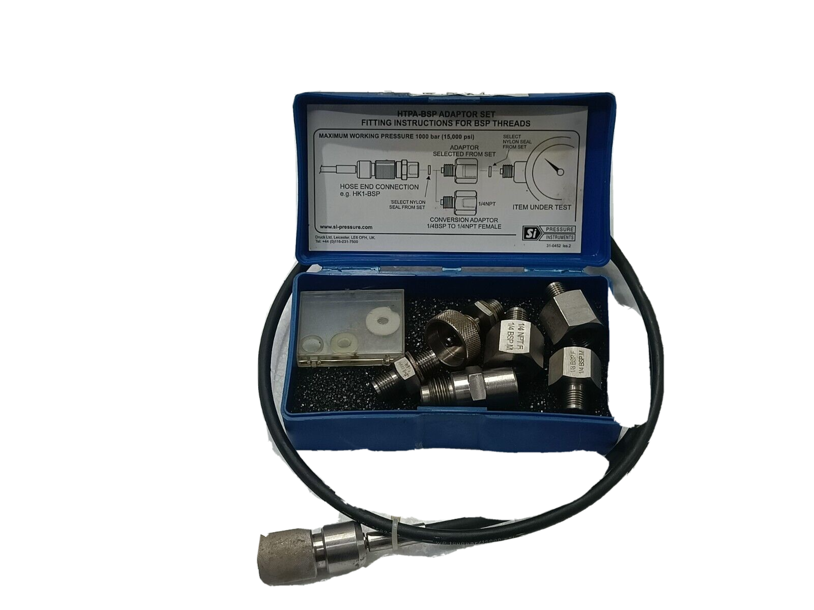 SI Pressure Calibrator Hose Pressure 1000 Bar /15000 Psi / With