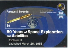 Antigua 2008 - Space Exploration - Souvenir Stamp Sheet - Scott #3018 - MNH