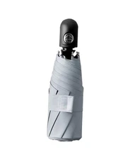 Compact Travel Umbrella - Auto Open Close Small Umbrella, Lightweight Pure Gray