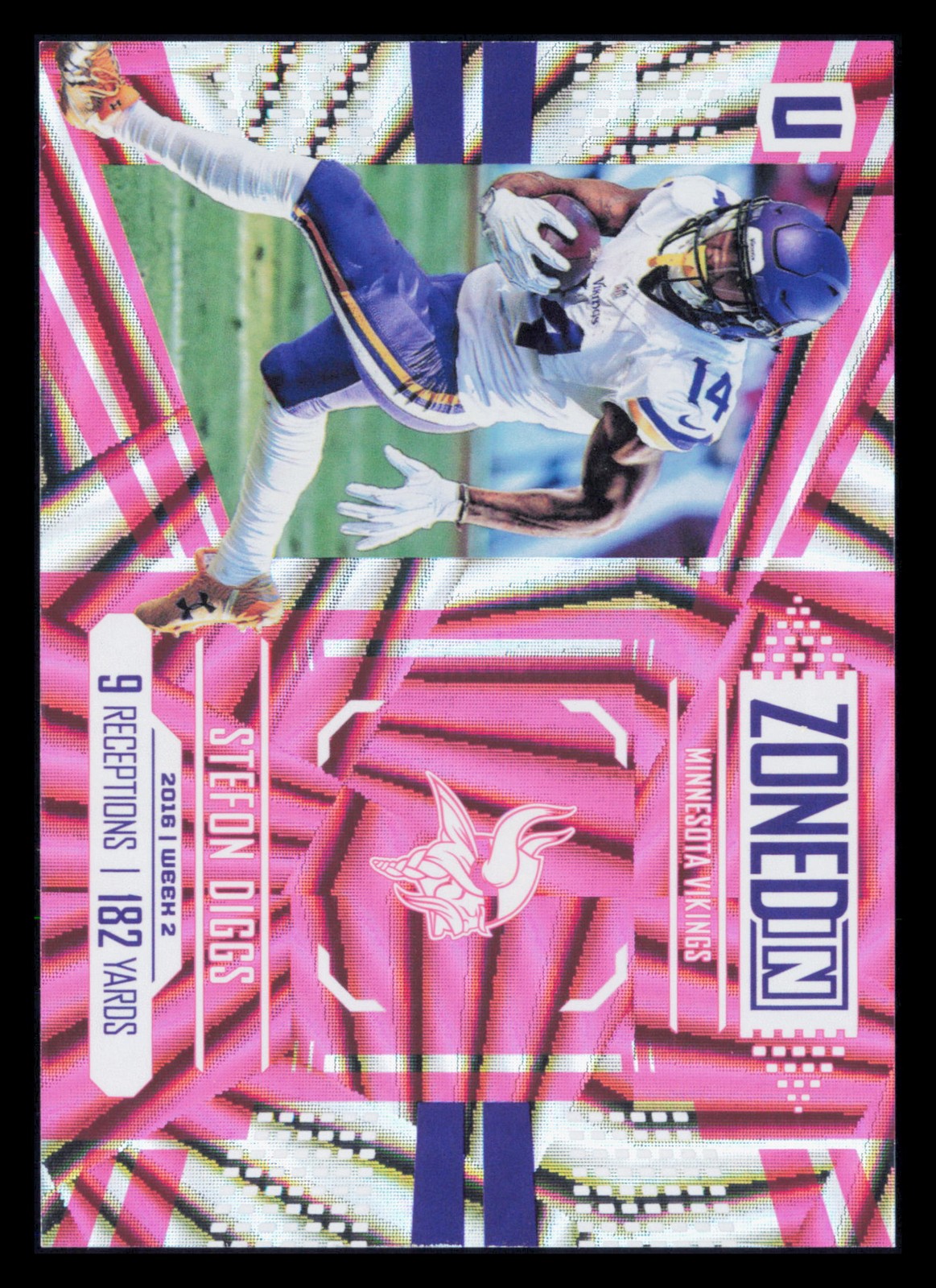 2017 Panini Unparalleled Stefon Diggs Zoned In Pink #ZI-2 #/99