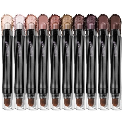 10PCS Eyeshadow StickShimmer And Matte Brown Metallic Cream Eyeshadow Pencil ...