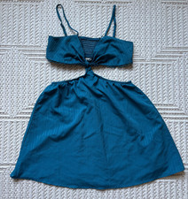 SHEIN Blue Sleeveless Cutout Vacation Mini Dress Women’s Size L 8/10