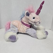 Vintage Animal Alley Unicorn Plush Purple  Pink Pastle /w Sparkle horn ToysRUs