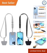 Ergonomic Phone Lanyard Set: 2 Adjustable Neck Straps for On-the-Go Lifestyle