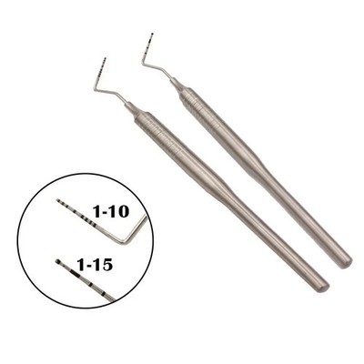 5Pcs 1-10/15 William Probes Color Coated Dental Periodontal Perio Probes