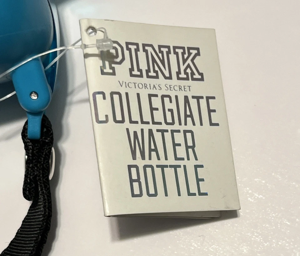 Botella de agua de plástico colegial rosa Victoria's Secret 32 OZ azul nueva con etiquetas Foto 2 de 4